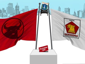 PDIP-Gerindra Dominan di Ibu Kota