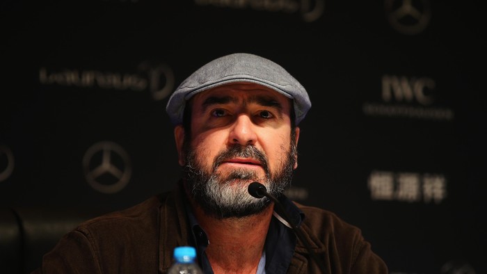 SHANGHAI, CHINA - APRIL 14:  Former Footballer Eric Cantona of France speaks during a press conference at the Shanghai Grand Theatre prior to the  Laureus World Sports Awards  on April 14, 2015 in Shanghai, China.  (Photo by Ian Walton/Getty Images for Laureus)