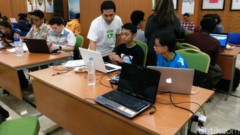 Tujuannya biar ada interaksinya. Jadi peserta dapat bertanya langsung dengan para fasilitator, ujar Shinto Foto: detikINET/Adi Fida Rahman