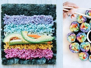 Kini Giliran Sushi Warna Pelangi yang Populer di Media Sosial