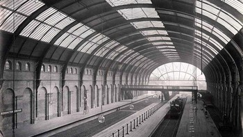 Suasana stasiun High Street Kensington di tahun 1868. Foto: Museum of London