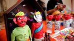 Miniatur Ondel-ondel dari Barang Bekas