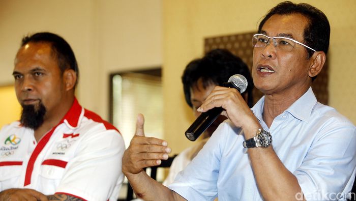 Muddai Madang tak lolos verifikasi caketum KONI (Rengga Sancaya/detikSport) Muddai Madang tak lolos verifikasi caketum KONI (Rengga Sancaya/detikSport)