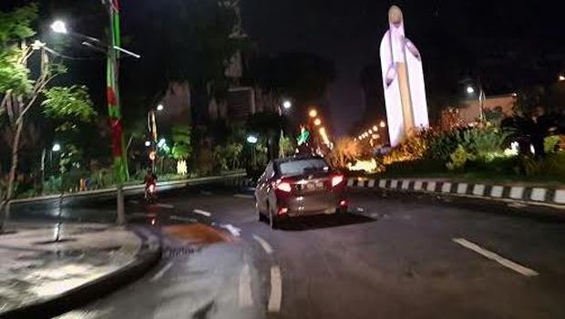 jalan di kawasan bambu runcing sudah mulai mengering