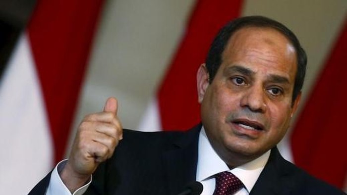 Egypts President Abdel Fattah al-Sisi speaks to the media after the signing ceremony for a deal to build Egypts first... AMR ABDALLAH DALSH