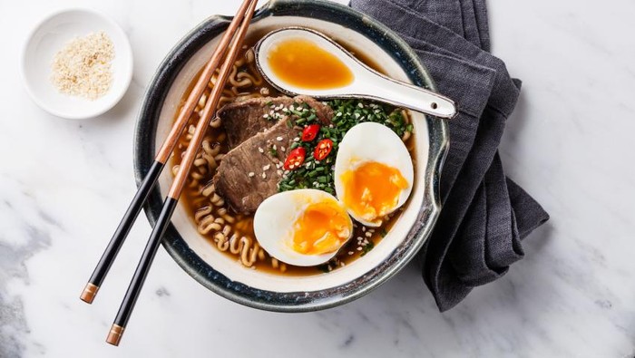 Japanese ramen pork soup noodles traditional cuisine