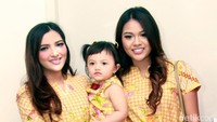 Ashanty, Arsy dan Aurel saat ditemui di kawasan Jakarta Barat, Selasa (31/5/2016). Pool/Gus Mun/detikFoto.