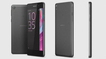 Xperia E5 hadir dalam balutan warna putih dan hitam. Foto: Sony