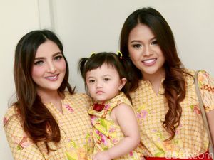 Kompaknya Ashanty, Aurel dan Arsy Berbatik