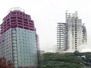 Perbedaan Wajah Gedung Bintaro yang Roboh Dulu dan Kini