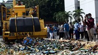 Barang haram tersebut disita polisi hasil dari Operasi Pekat di wilayah Jakarta Selatan.