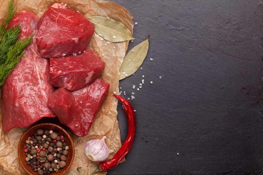 Raw Meat for Making Beef Stew.