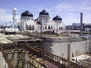 Masjid Baiturrahman Banda Aceh Dipermak, Bakal Miliki Payung Ala Masjid Nabawi