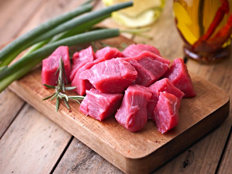 Raw Meat for Making Beef Stew.