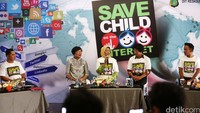 Peluncuran gerakan Save Child On The Internet digelar di Jakarta, Jumat (3/6/2016).