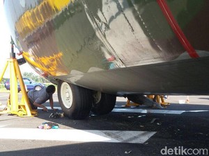 Pesawat Hercules yang Block Bandara Malang Masih Tunggu Suku Cadang
