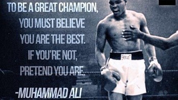 Meninggalnya Muhammad Ali meninggalkan duka mendalam. Selain mengenang prestasinya, netizen memajang kalimat inspiratif petinju legendaris tersebut.  Foto: Internet