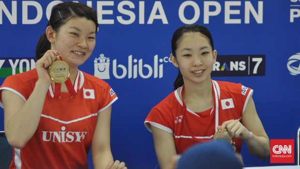 Misaki/Ayaka tampil cukup solid melawan Greysia/Apriyani dalam final ganda putri Indonesia Masters 2018.