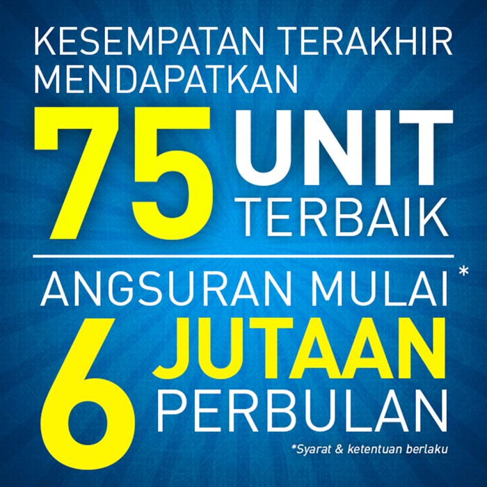 Tinggal 75 Unit Lagi, Apartemen 2 Bedroom Rp 6 Jutaan per Bulan!