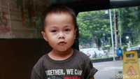 Pelantun Belum Terlambat itu mengaku senang menghabiskan waktu bersama sang anak. Pool/Gus Mun/detikFoto.