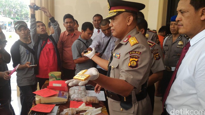 Polda Jambi Kembali Sita Emas Hasil Tambang Liar, Kali ini Bobotnya 4,1 Kg