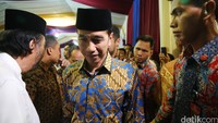 Presiden Jokowi saat tiba di lokasi buka bersama Partai Nasdem.