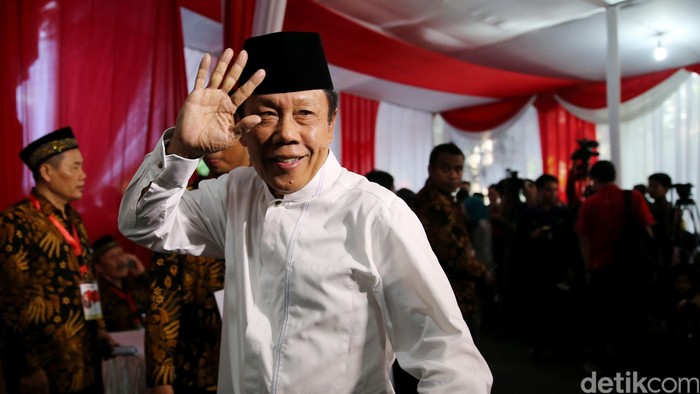 Kepala BIN Sutiyoso saat menghadiri haul Taufiq Kiemas ke-3 di Jakarta, Rabu (8/6/2016).