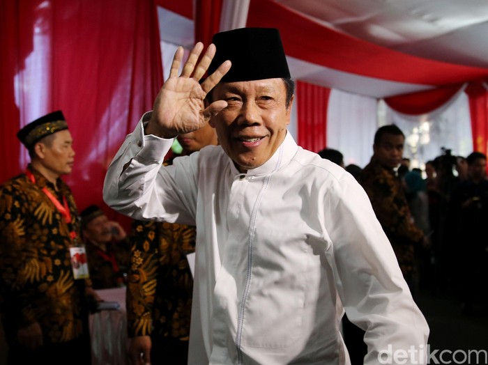 Sutiyoso Kepala BIN Sutiyoso saat menghadiri haul Taufiq Kiemas ke-3 di Jakarta, Rabu (8/6/2016).