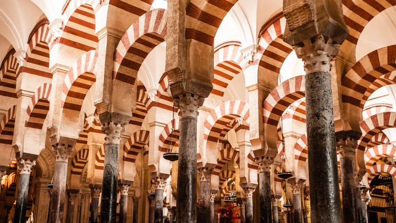 Grand Mosque Cordoba The Great Mosque or Mezquita famous interior in Cordoba, Spain
