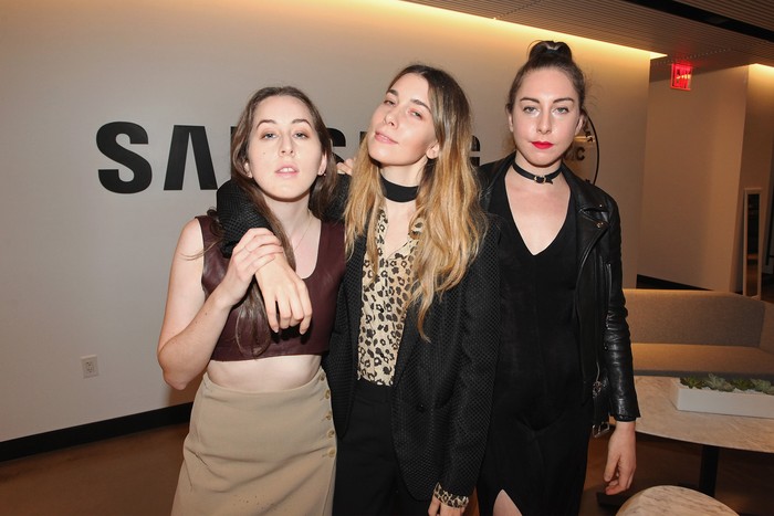 NEW YORK, NY - JUNE 04: (L-R) Alana Haim, Danielle Haim, and Este Haim of HAIM attend Governors Ball After Hours hosted by Samsung 837 on June 4, 2016 in New York City.  (Photo by Donald Bowers/Getty Images for Samsung)