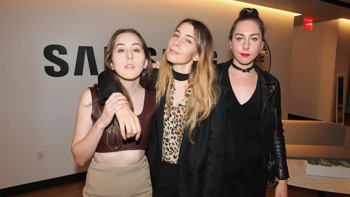NEW YORK, NY - JUNE 04: (L-R) Alana Haim, Danielle Haim, and Este Haim of HAIM attend Governors Ball After Hours hosted by Samsung 837 on June 4, 2016 in New York City.  (Photo by Donald Bowers/Getty Images for Samsung)