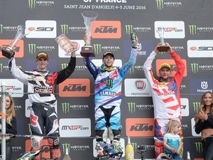 Susul Pesaing di Race Kedua, Romain Febvre Rebut Podium Pertama di MXGP Perancis