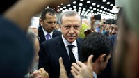 Presiden Turki Recep Tayyip Erdogan menghadiri salat jenazah Muhammad Ali di Louisville, Kamis (9/6/2016) waktu setempat. Lucas Jackson/Reuters/detikFoto.