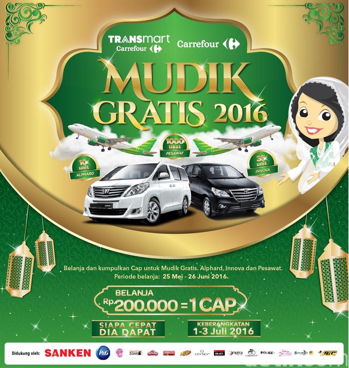 Laporan Mudik Gratis 2016 di Transmart Carrefour