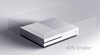 Xbox One S ini desainnya diklaim 40% lebih ringkas dibanding versi sebelumnya. Foto: Istimewa
