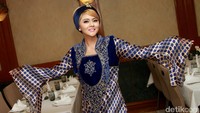 Pose Jenita di depan kamera. Pool/Gus Mun/detikFoto.