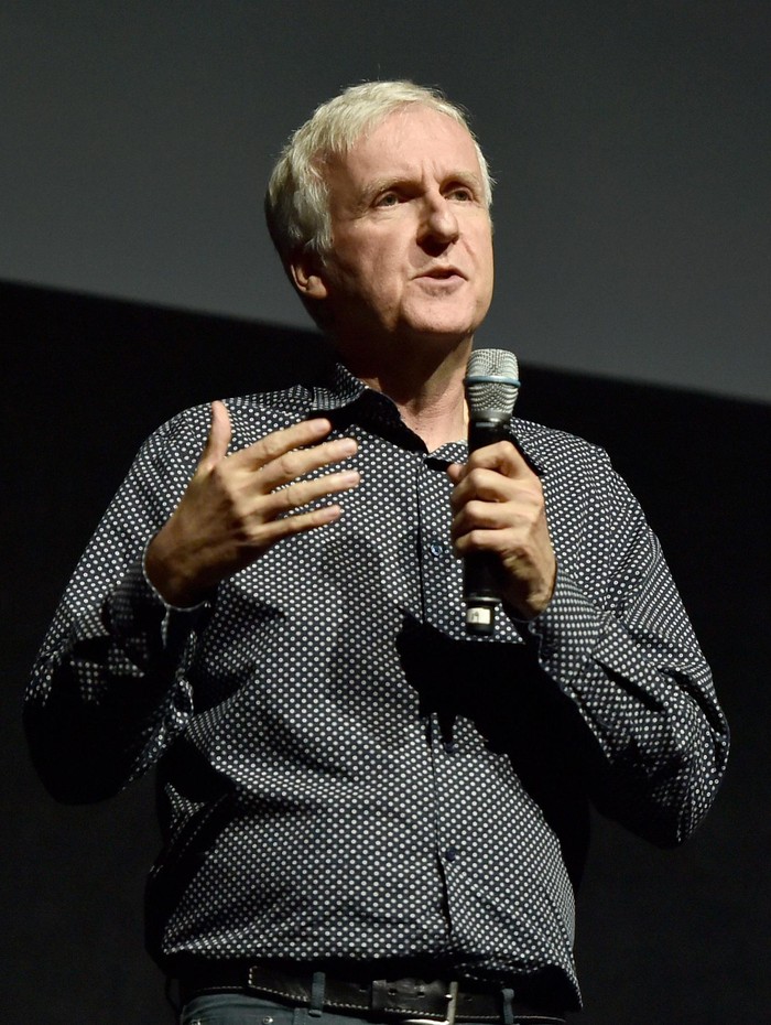 LAS VEGAS, NV - APRIL 14:  Writer/director James Cameron of Avatar 2 speaks onstage during CinemaCon 2016 as 20th Century Fox Invites You to a Special Presentation Highlighting Its Future Release Schedule at The Colosseum at Caesars Palace during CinemaCon, the official convention of the National Association of Theatre Owners, on April 14, 2016 in Las Vegas, Nevada.  (Photo by Alberto E. Rodriguez/Getty Images for CinemaCon)