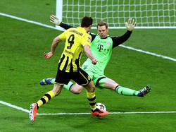 Lewandowski pernah cetak 10 gol bersama Borussia Dortmund pada musim 2012/2013 (Getty)