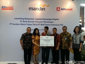 Nasabah Bank Mandiri Kini Bisa Tarik dan Setor Tunai di Alfamart dan Alfamidi