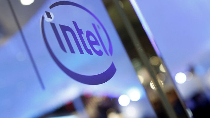 The logo of Intel is seen during the annual Computex computer exhibition in Taipei, Taiwan June 1, 2016. REUTERS/Tyrone Siu