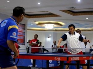Dua Ketum PP PTMSI yang Berseteru Islah di Turnamen Tenis Meja Ramadan Cup