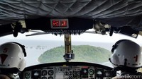 Pemandangan Pulau Rondo dari atas kokpit Helikopter yang membawa rombongan Panglima TNI.