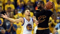 Memainkan pertandingan game 7 di kandang Warriors di Oracle Arena, Oakland, Senin (20/6/2016) pagi WIB, Cavaliers unggul tipis 23-22 di kuarter pertama. Bob Donnan/Reuters/detikFoto.
