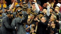 Bagi Cavaliers, gelar juara ini menjadi sejarah karena merupakan titel NBA pertama bagi mereka. Gary A. Vasquez/Reuters/detikFoto.