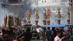 Mengintip Persiapan Ritual Bakar Tongkang di Bagansiapiapi