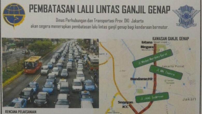 Uji Coba Sistem Ganjil-Genap Diundur Jadi Tanggal 27 Juli Uji Coba Sistem Ganjil-Genap Diundur Jadi Tanggal 27 Juli