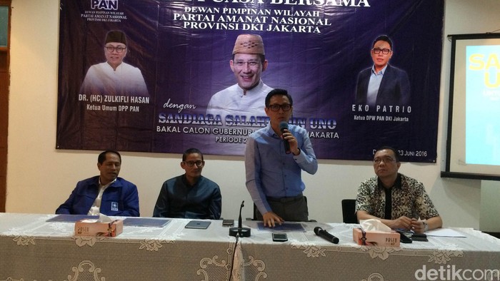 Sosialisasi Visi dan Misi di PAN DKI, Sandiaga Bicara Soal Blusukan Jokowi