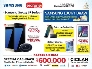 Belanja Smartphone Samsung, Berlimpah Jutaan Hadiah di Jakarta Fair 2016