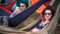 Nampak pula yang sedang bersantai di atas hammock. Ian Gavan/Getty Images/detikFoto.
