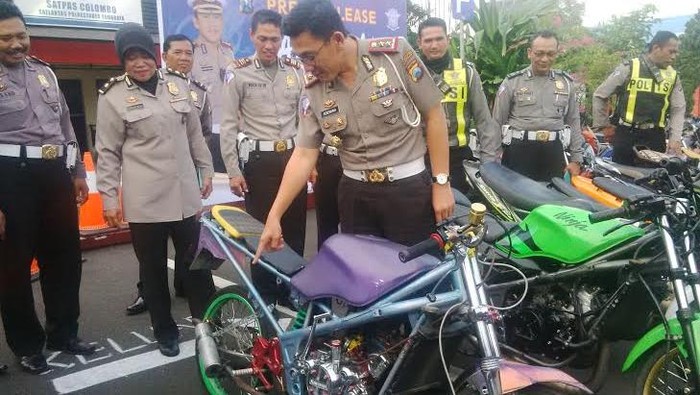 Polisi Amankan 43 Motor yang Digunakan Balap Liar